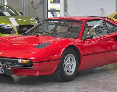 Ferrari Auction salvage cat n vehicle on display