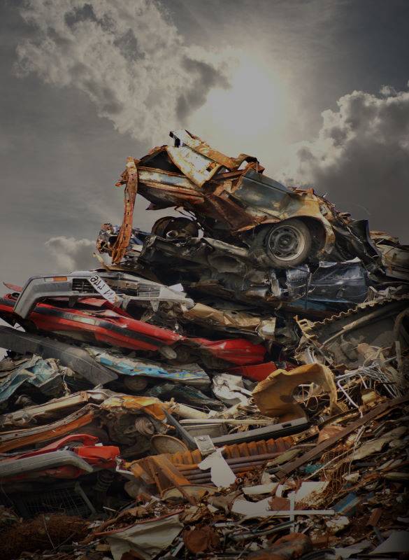 Collection of scrap cars