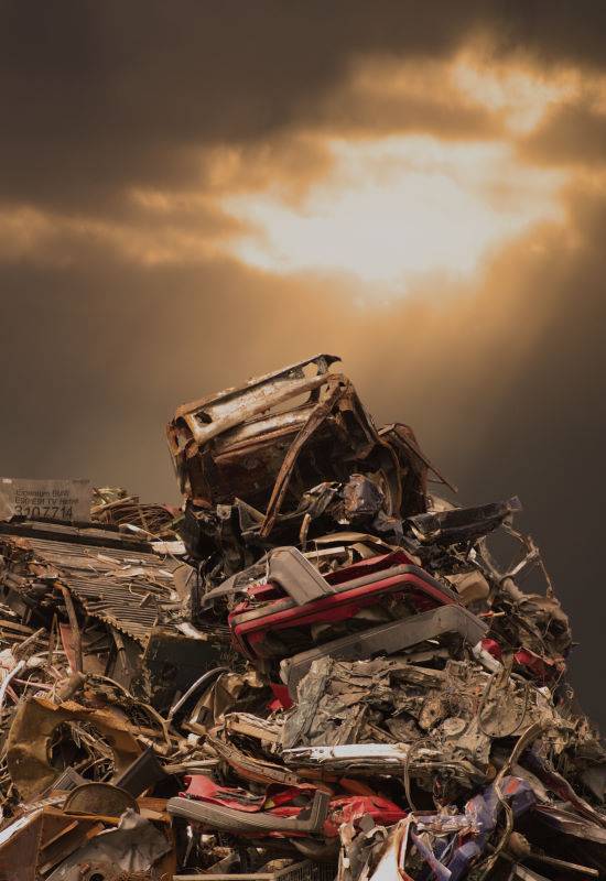 Collection of scrap cars